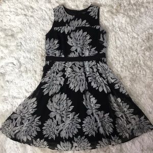 Ann Taylor Sheer Floral Print Dress